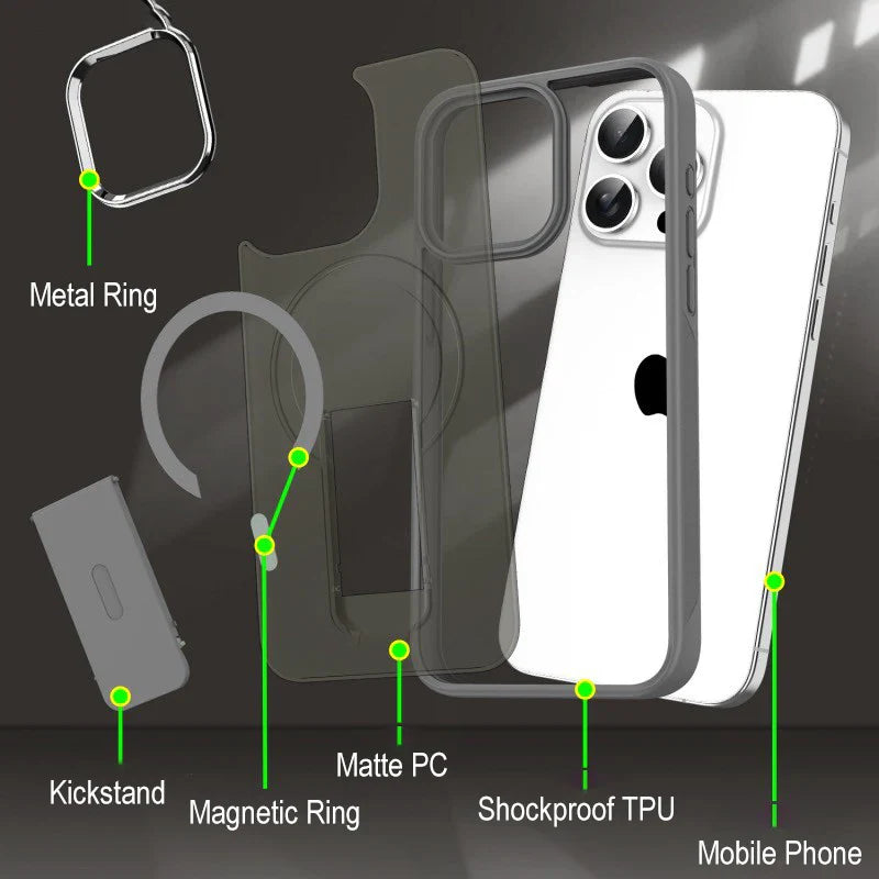 Shockproof Bumper Stand Cover- iPhone