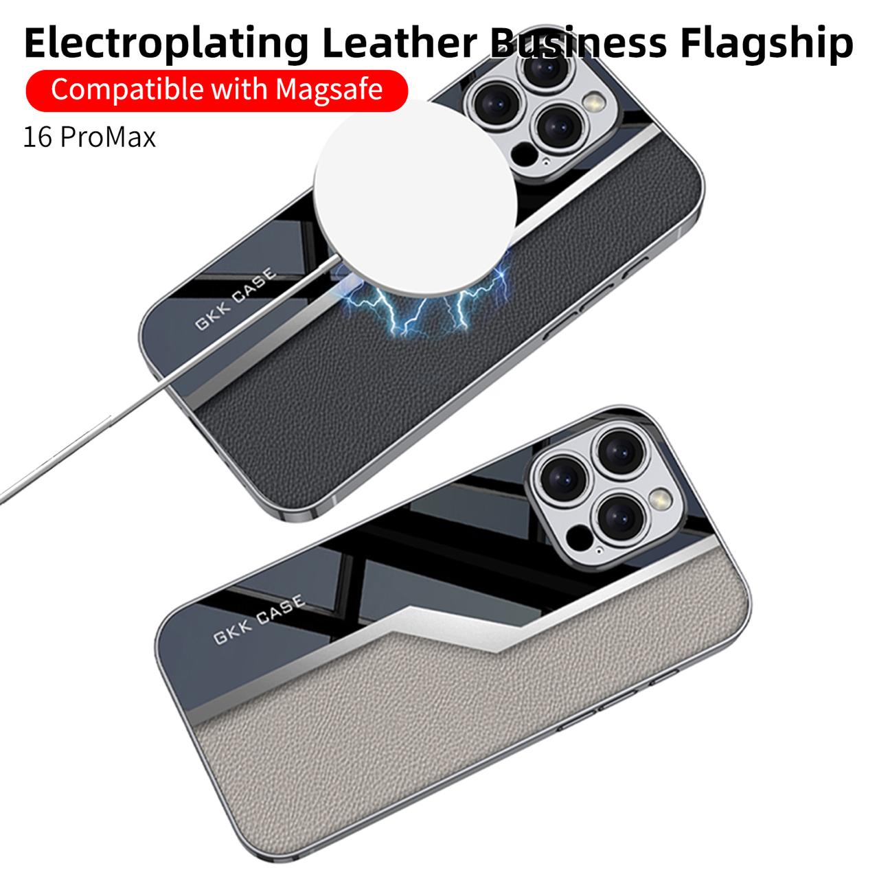 Electroplated Leather Classic Pattern Pro Case- iPhone