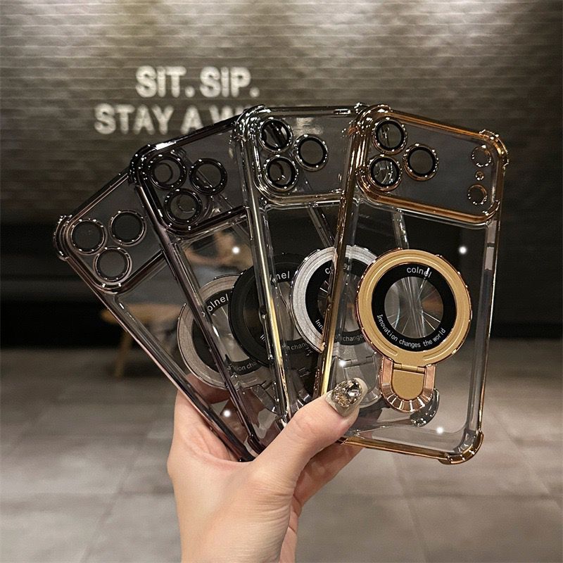 Elegant Transparent Stand Case - iPhone