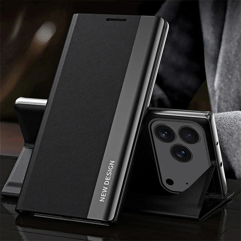 SmartView PU Leather Flip Case - iPhone