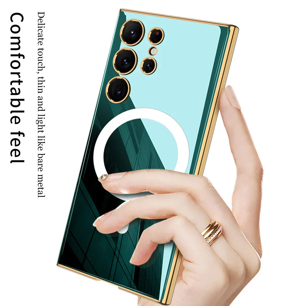 Solid Color Magnetic Case For Galaxy S24 Ultra