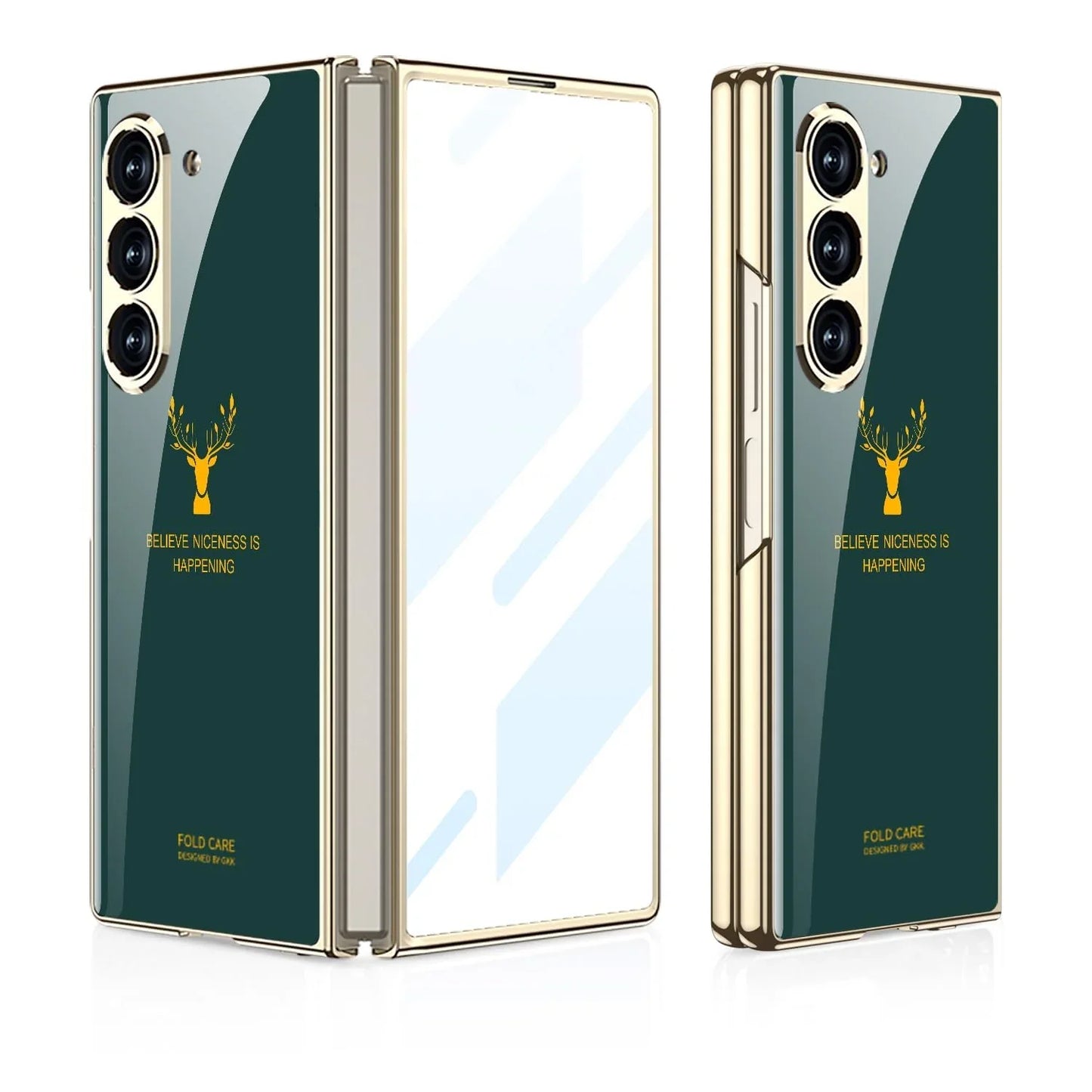 Samsung Galaxy Z Fold Series Deer Pattern Glass Case