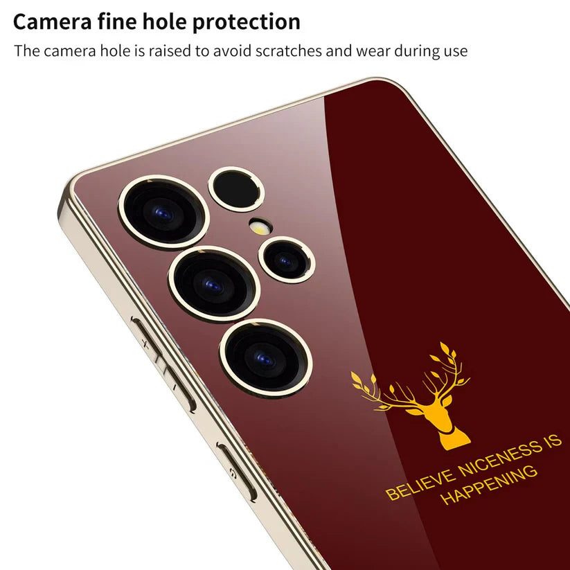 Luxury Golden Deer Protective Back Case for Samsung Galaxy S Series