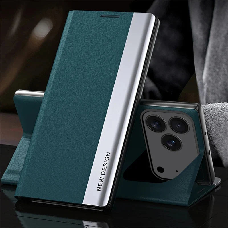 SmartView PU Leather Flip Case - iPhone