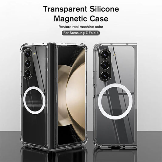 Samsung Galaxy Z Fold 5 Slim Magnetic MagSafe Transparent Case