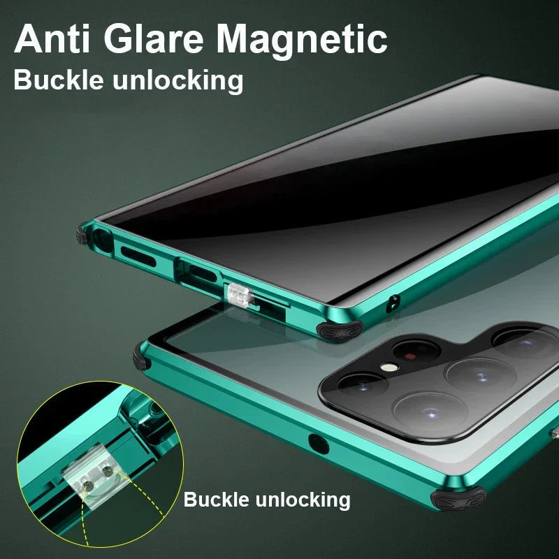 Magnetic 360 Full Protection Glass Case Screen Protector - Samsung