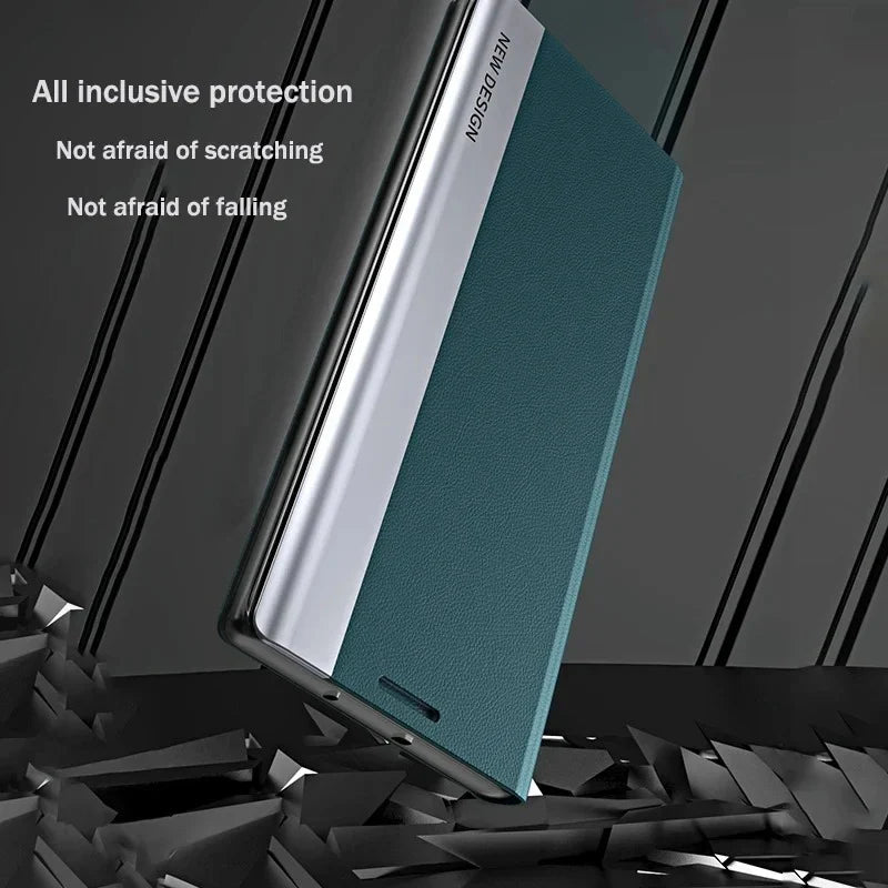 SmartView PU Leather Flip Case - iPhone