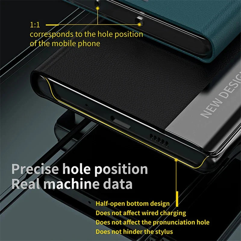 SmartView PU Leather Flip Case - iPhone