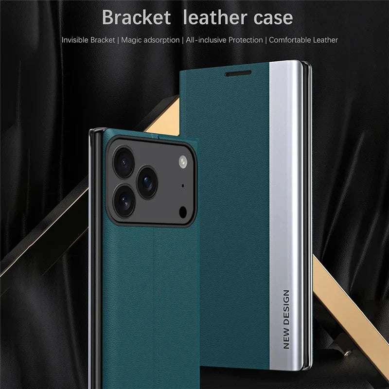 SmartView PU Leather Flip Case - iPhone