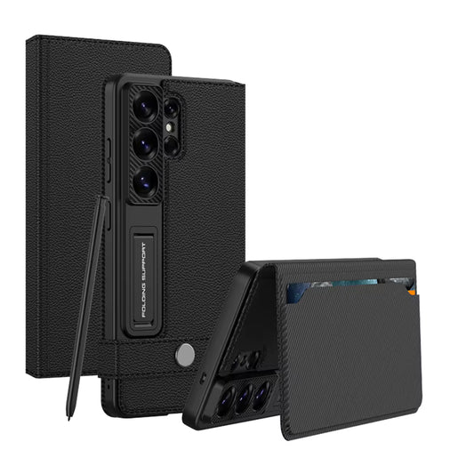 NobleGuard Matte Leather Flip Case – S26 Ultra