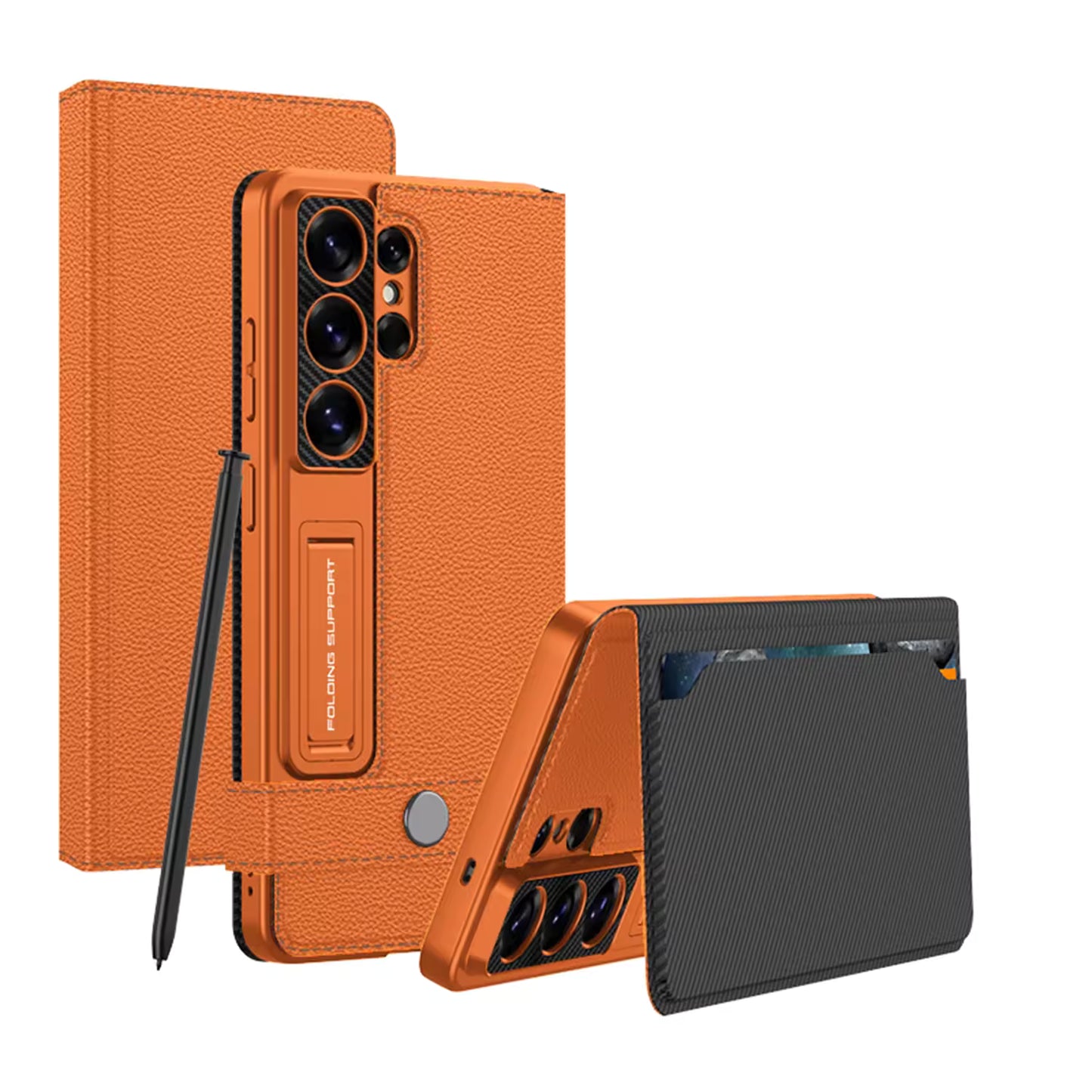 NobleGuard Matte Leather Flip Case – S26 Ultra