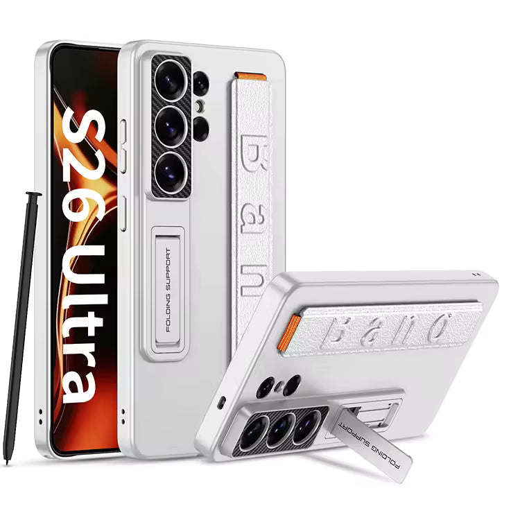 Elastic Wrist-Band Holder With Kick-Stand Case For Galaxy S26 Ultra