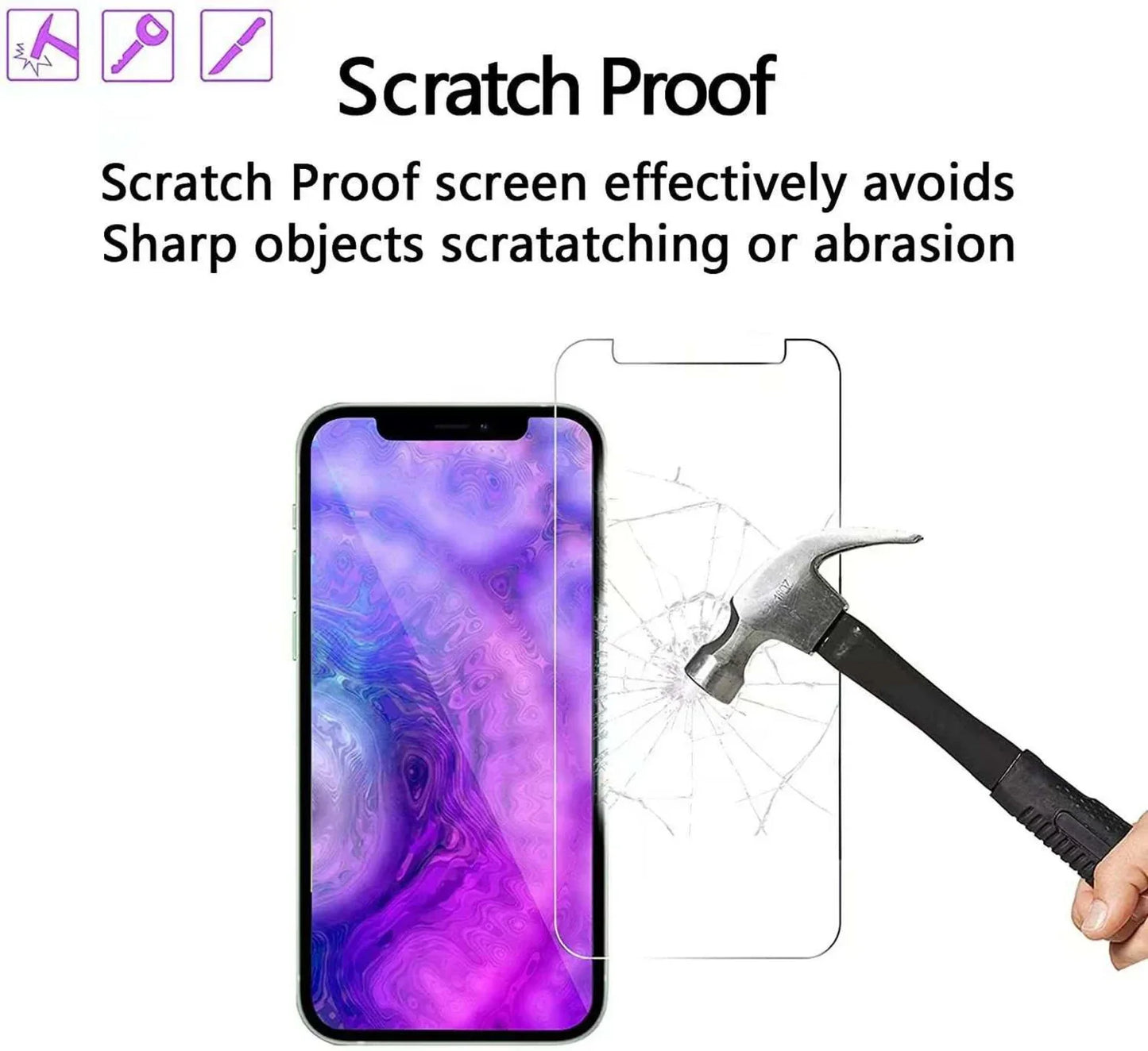 Ultra HD Clear Tempered Glass For iPhone