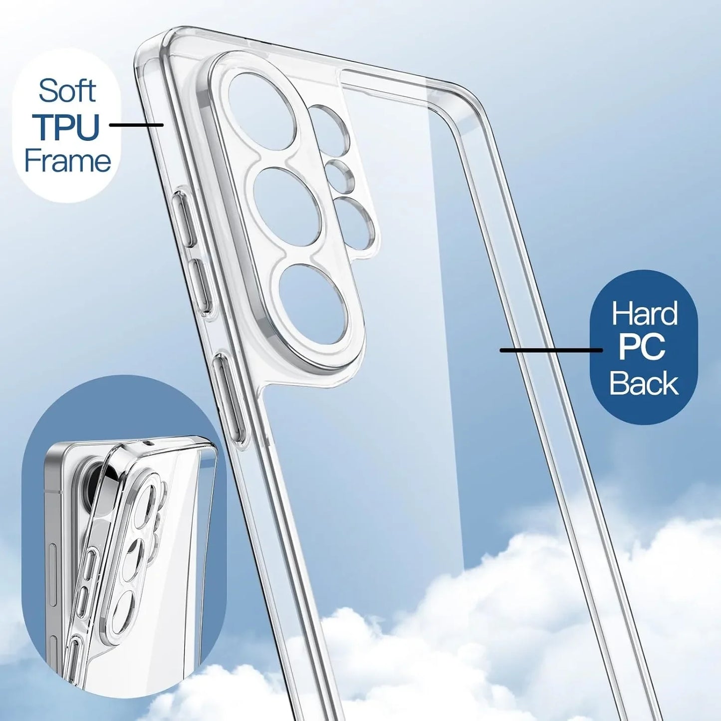 Galaxy S26 Ultra Transparent Clear Protective Case