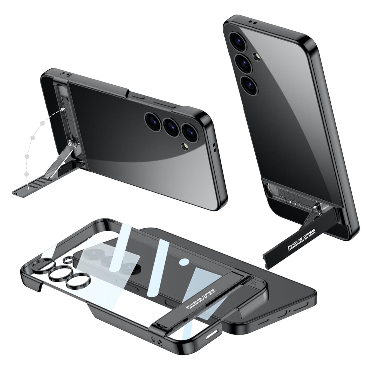 Kickstand Transparent Side Stand Case For Galaxy S25