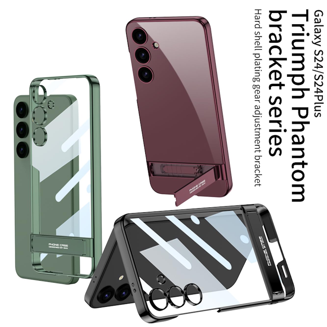 Kickstand Transparent Side Stand Case For Galaxy S25
