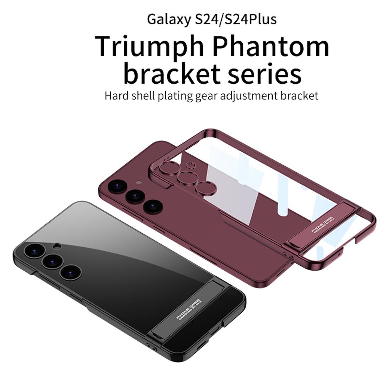 Kickstand Transparent Side Stand Case For Galaxy S25
