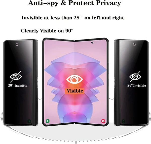SCREEN PRIVACY PROTECTOR  FRONT & BACK FOR GALAXY Z FOLD 3 & Z FOLD 4