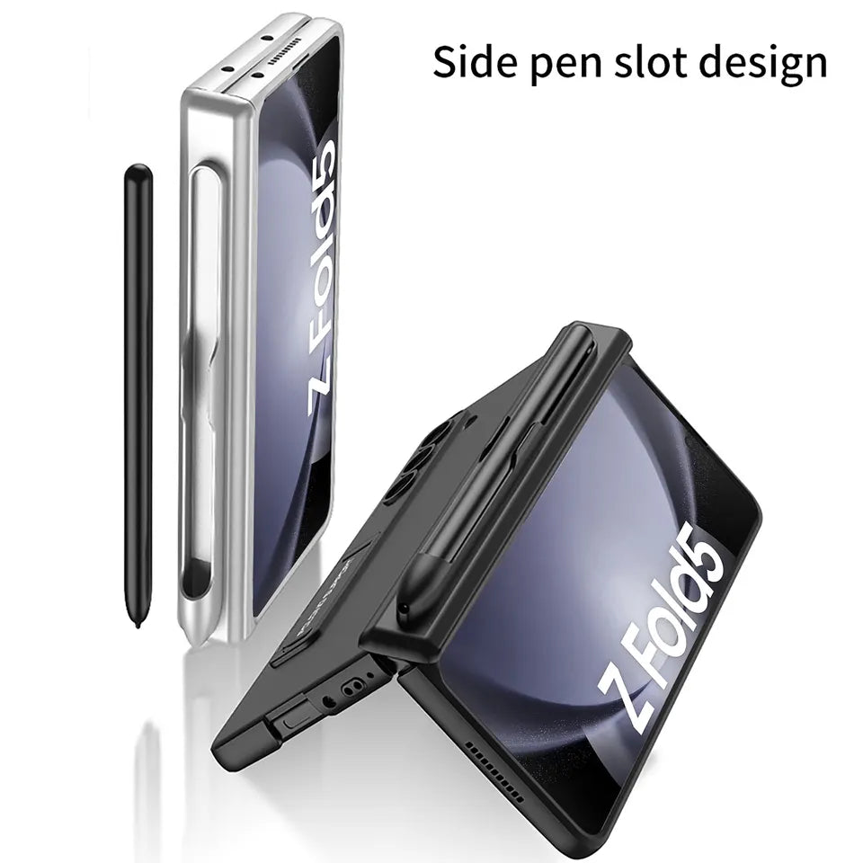 Magnetic Folding Pen Slot Full Case For Z Fold 5
