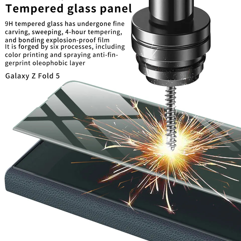 Luxury Strap Design Glass Samsung Galaxy Z Fold 5