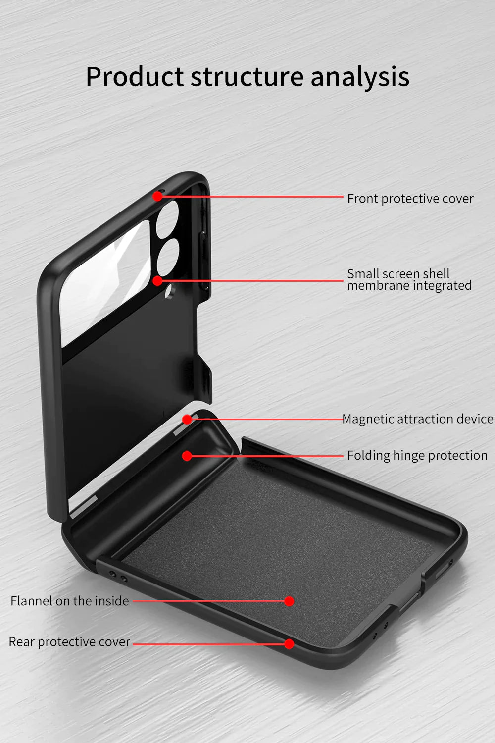 MAGNETIC FOLDING ALL-INCLUSIVE SHELL CASE FOR GALAXY Z FLIP SERIES