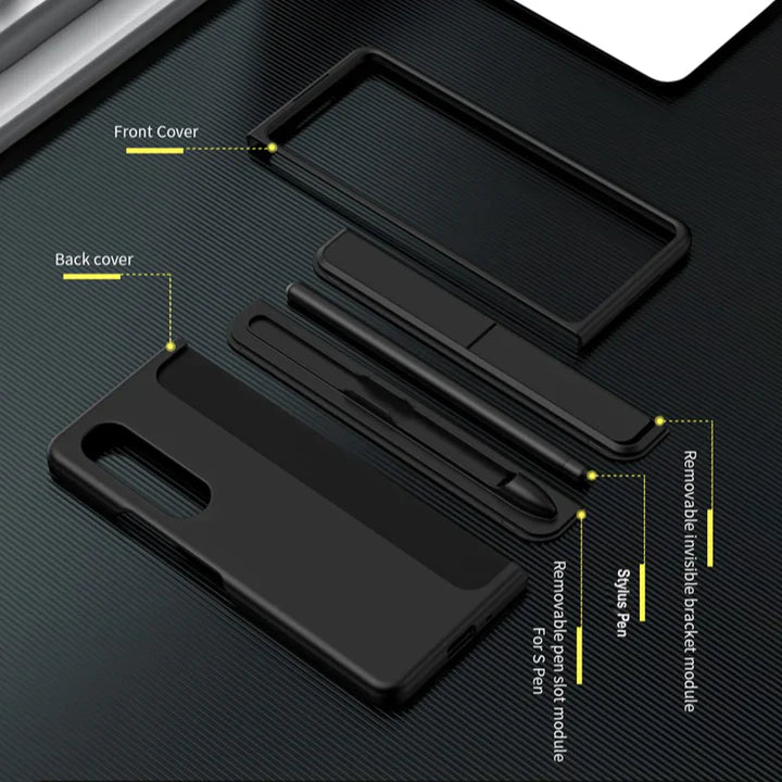 Galaxy Z Fold3 & 4 Detachable Pen Holder Kickstand Case