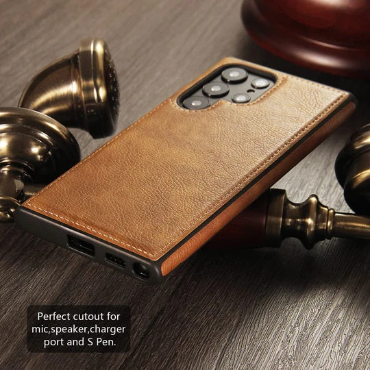 PREMIUM PU LEATHER BACK COVER CASE FOR SAMSUNG Galaxy S23 Ultra