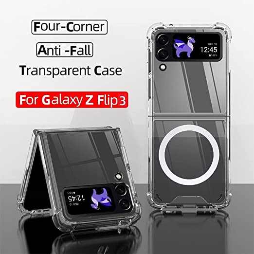 Samsung Galaxy Z FLIP4 /Z FLIP3 Slim Magnetic MagSafe Case Transparent Cover