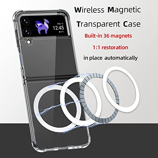 Samsung Galaxy Z FLIP4 /Z FLIP3 Slim Magnetic MagSafe Case Transparent Cover