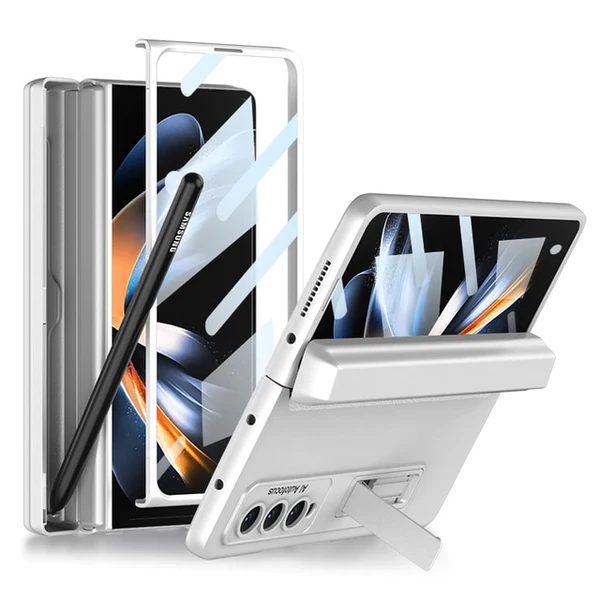 FASHION MAGNETIC FRAME CASE WITH FRONT GLASS FOR SAMSUNG GALAXY Z FOLD SERIES