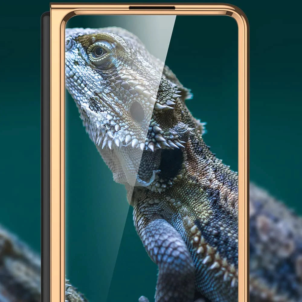 Galaxy Z Fold3 Lion Pattern Glass Cover Case