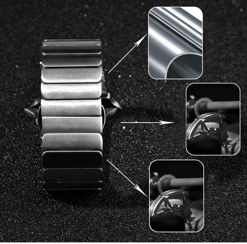 Ceramic Stainless Steel Apple Watch Band